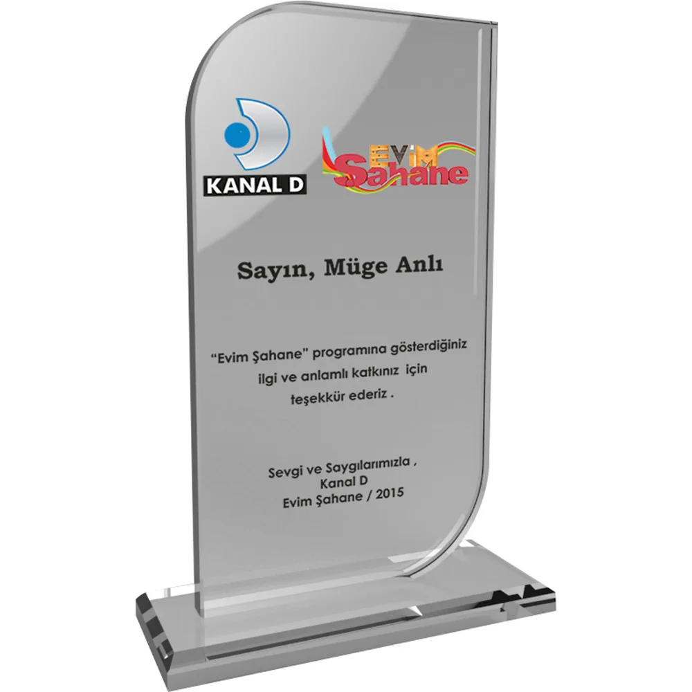 Kristal Plaket - Şeffaf