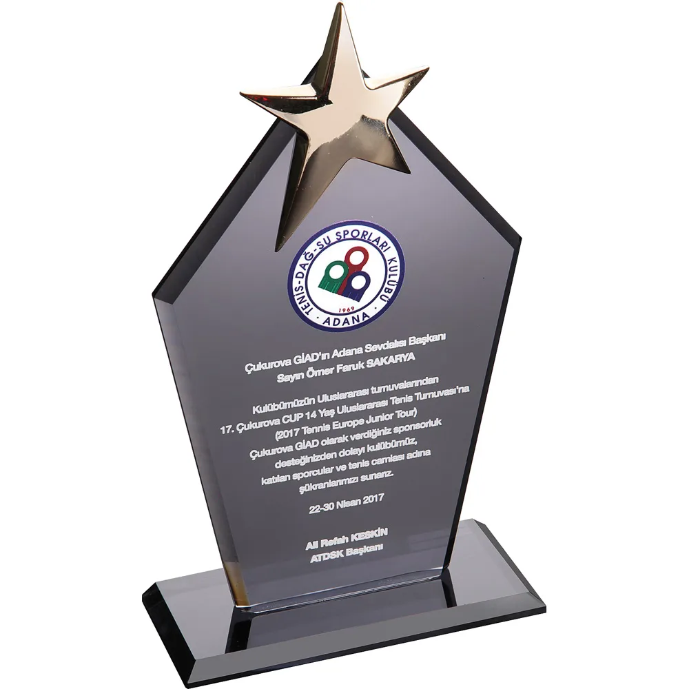Kristal Plaket - Füme